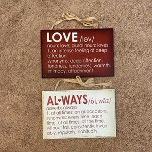 Wooden Love Always Signs